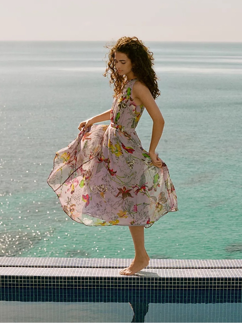 NWOT Anthropologie size 6 Hermia midi dress in lilac floral